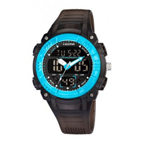 Correa de reloj Calypso K5601-4 / K5601-5 / K5601-6 / K5601-8 Caucho Negro