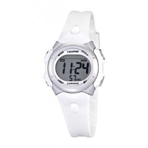 Correa de reloj Calypso K5609-1 Caucho Crema blanca 13mm