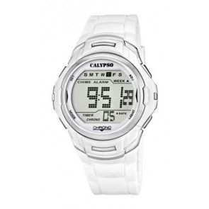 Correa de reloj Calypso K5611-1 / K5611-2 / K5611-3 / K5611-4 (BC08084) Plástico Blanco