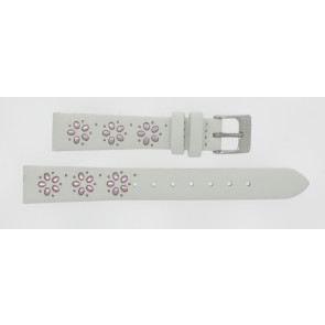 Correa de reloj Calypso k5712 /2 Cuero Blanco 14mm
