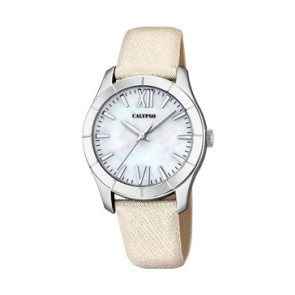 Correa de reloj Calypso K5718-1 Cuero Beige 17mm