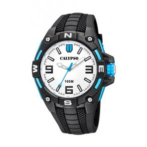 Correa de reloj Calypso K5761-1 / K5761-4 / K5761-6 Silicona Negro 22mm