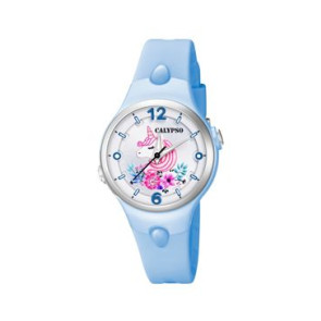Correa de reloj Calypso K5783-5 / K5783-B Plástico Azul claro