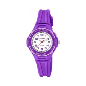 Correa de reloj Calypso K6070-4 Caucho Púrpura 7mm
