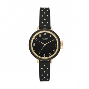 Correa de reloj Kate Spade New York KSW1355 Silicona Negro 12mm