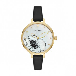Correa de reloj Kate Spade New York KSW1480 Cuero Negro 10mm