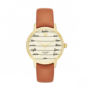 Correa de reloj Kate Spade New York KSW9019 Cuero Marrón 16mm