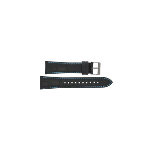 Correa de reloj Seiko 7T92-0NK0 / SNDD71PC / L08C011N0 Cuero Negro 22mm
