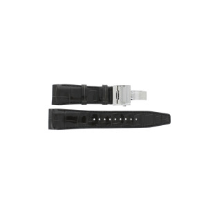 Correa de reloj Seiko 7X52-0AK0 / SAS038J1 / L0BG012J9 Cuero de cocodrilo Gris 24mm