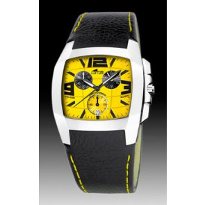 Correa de reloj Lotus 15319-B / 15321-B / 15321-40 Cuero Negro 22mm