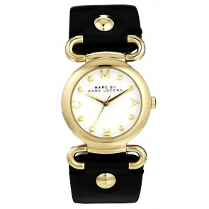 Correa de reloj Marc by Marc Jacobs MBM1309 Cuero Negro 24mm