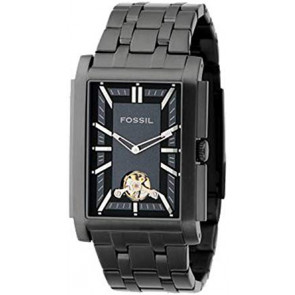 Correa de reloj Fossil ME1043 Acero inoxidable Negro 26mm