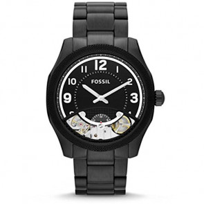 Correa de reloj Fossil ME1151 Acero inoxidable Negro 22mm
