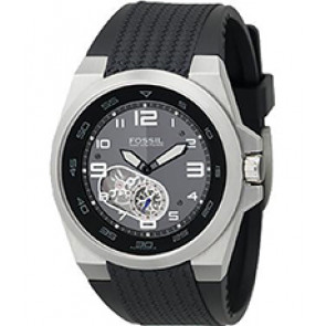 Correa de reloj Fossil ME3004 Silicona Negro 20mm