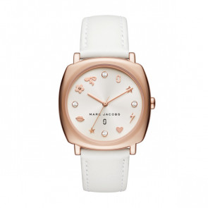 Correa de reloj Marc by Marc Jacobs MJ8678 Cuero Blanco 18mm