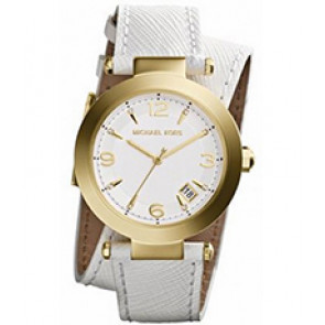 Correa de reloj Michael Kors MK2345 Cuero Blanco 21mm
