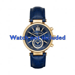 Correa de reloj Michael Kors MK2425 Piel de cocodrilo Azul