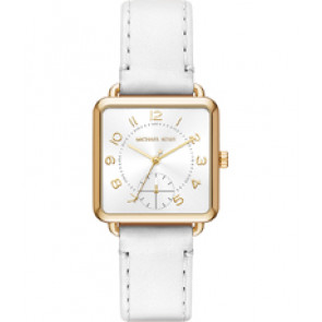 Correa de reloj Michael Kors MK2677 Cuero Blanco 16mm