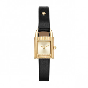 Correa de reloj (Combinación de correa + caja) Michael Kors MK2692 Cuero Negro 12mm