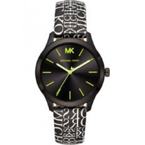 Correa de reloj Michael Kors MK2847 Cuero Negro 18mm