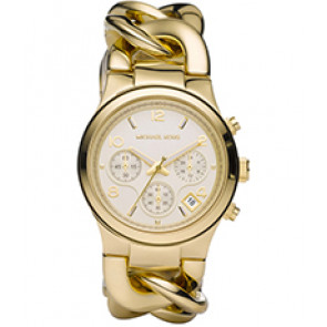 Correa de reloj Michael Kors MK3131 Acero inoxidable Chapado en oro 12mm