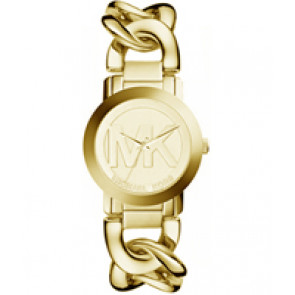 Correa de reloj Michael Kors MK3385 Acero inoxidable Chapado en oro 19mm