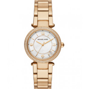 Correa de reloj Michael Kors MK3505 Acero inoxidable Chapado en oro