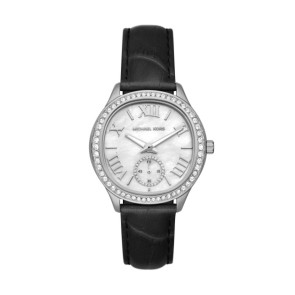 Correa de reloj Michael Kors MK4821 Cuero Negro 18mm