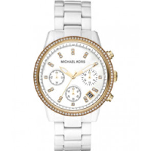 Correa de reloj Michael Kors MK6345 Plástico Blanco 18mm