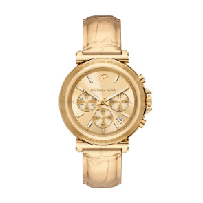 Correa de reloj Michael Kors MK7508 Cuero Chapado en oro 18mm