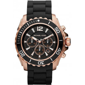Correa de reloj Michael Kors MK8269 Acero/Silicona Negro 22mm
