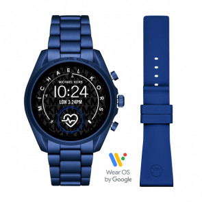 Correa de reloj Reloj inteligente Michael Kors MKT5102 Aluminio Azul 22mm