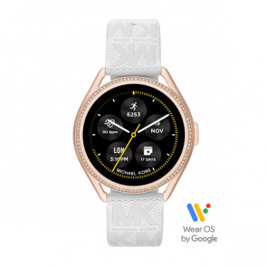 Correa de reloj Michael Kors MKT5141 Cuero Blanco 20mm