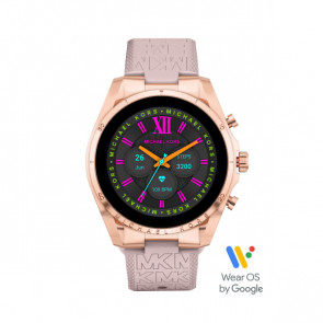 Correa de reloj Reloj inteligente Michael Kors MKT5150 Caucho Rosa 22mm
