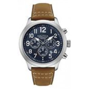 Correa de reloj Nautica NAD14531G/NAI14517G Cuero Marrón 22mm