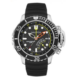 Correa de reloj Nautica NAI47500 Silicona Negro 24mm