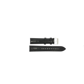 Correa de reloj Pulsar VJ42-X182 / PS9457X1 / PQG037X Piel de cocodrilo Negro 20mm