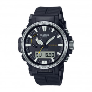 Correa de reloj Casio 10640078 / PRW-61-1AET Caucho Negro