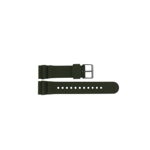 Correa de reloj Seiko SNE535J1 / V157-0DC0 / R040022N0 Caucho Verde 22mm