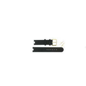 Correa de reloj Rado 129.4075.4 / 07.08521.10 / R071852110 XS Cuero Negro 5mm