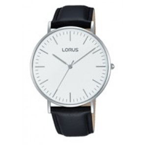 Lorus correa de reloj RH883BX9 / VJ21 X071 / RHG055X Cuero Negro 20mm + costura negro