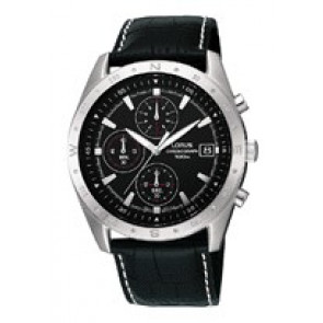 Correa de reloj Lorus RM371AX9 / VD57-X015 / RP118X Cuero Negro 22mm