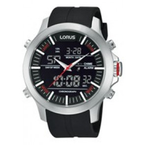 Correa de reloj Lorus Z021-X002 / RW607AX9 Caucho Negro 21mm