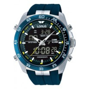 Correa de reloj Lorus RW617AX9 / Z021-X007 / RHG019X Caucho Azul 12mm