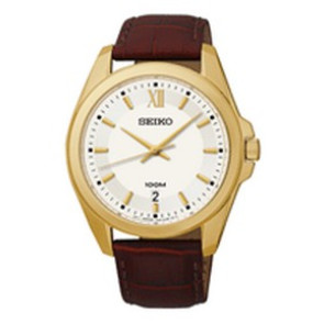 Correa de reloj Seiko 7N42-0FP0 / SGEG64P2 / 4LR2KE Cuero Marrón 20mm