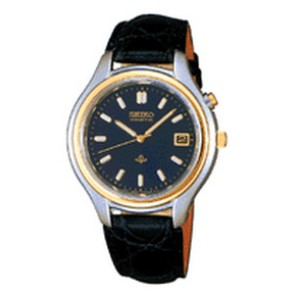 Correa de reloj Seiko SKH030P3.5M42 0A10 Cuero Negro 15mm