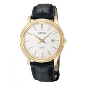 Correa de reloj Seiko 7N39-0BS0 / SKP350P1 Cuero Negro 20mm