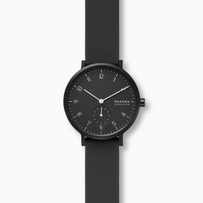 Correa de reloj Skagen SKW2801 Silicona Negro 16mm