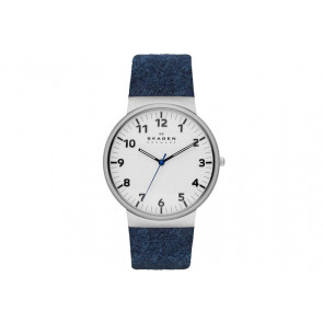 Correa de reloj Skagen SKW6098 Cuero/Textil Azul 23mm