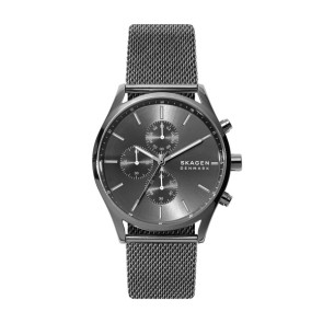 Correa de reloj Skagen SKW6608 Milanesa Gris antracita 22mm